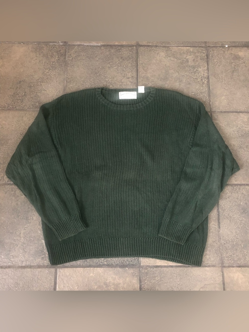 Vintage 90s American Eagle Outfitters Men’s Knit Ribbed Sweater Size XL Green